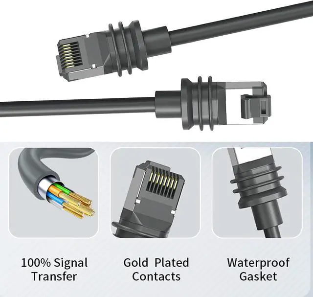 Alt view image 6 of 7 - Networking Cable,Replacement Standard Cable Extension Waterproof Outdoor Cable for Gen3 Networking Cable Cord