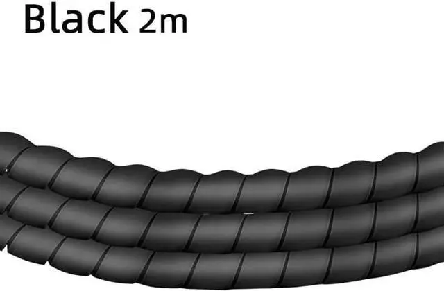 Alt view image 2 of 5 - 2Meters Spiral Cable Protector Line Organizer Tube Motorcycle Wire Protection Sleeve Flame Retardant Cover Color(Black,50mm X 2 Meters)