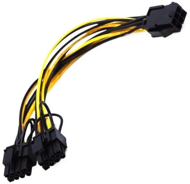 Main image of PCI-E 6-pin to 6+2-pin Power Splitter Cable Graphics Card PCIE PCI 6Pin to 8Pin Power Cable