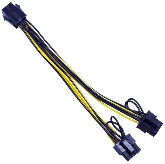 Alt view image 6 of 6 - PCI-E 6-pin to 6+2-pin Power Splitter Cable Graphics Card PCIE PCI 6Pin to 8Pin Power Cable