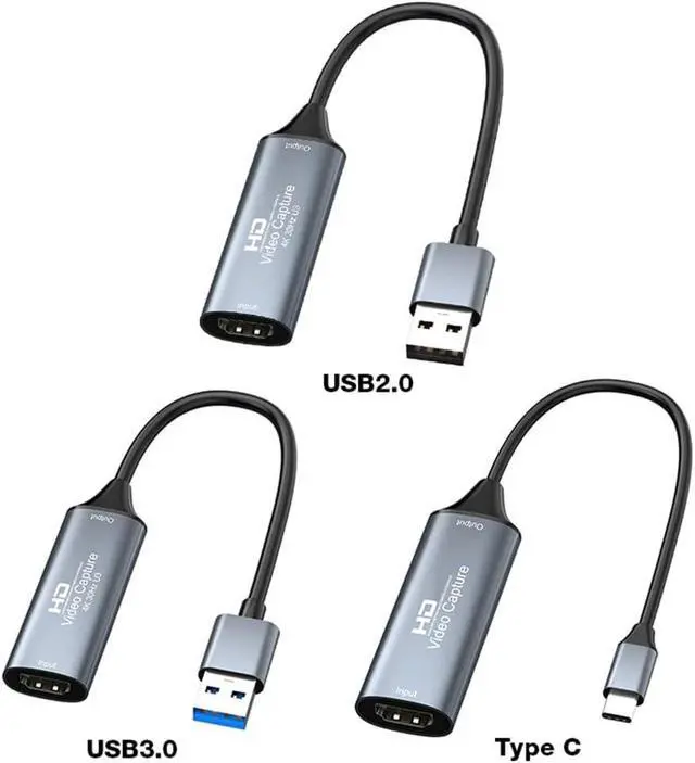 Alt view image 3 of 5 - HDMI-Compatible to USB 2.0/USB 3.0/Type-C Video Grabber Box Game Capture Device(USB3.0)