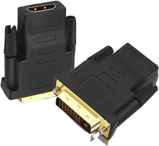 Alt view image 2 of 6 - DVI-D Port Converter 1080P Male to Female DVI-D 24+1 to HDMI-Compatible Cable Adapter 24K Gold Plated Plug for PC HDTV Projector