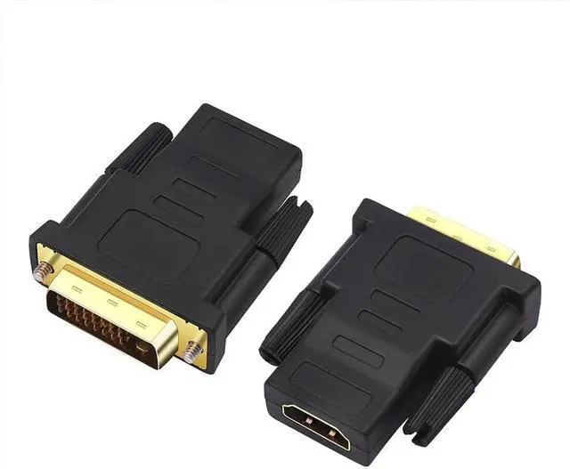 Alt view image 4 of 6 - DVI-D Port Converter 1080P Male to Female DVI-D 24+1 to HDMI-Compatible Cable Adapter 24K Gold Plated Plug for PC HDTV Projector