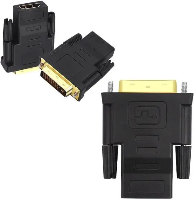 Alt view image 5 of 6 - DVI-D Port Converter 1080P Male to Female DVI-D 24+1 to HDMI-Compatible Cable Adapter 24K Gold Plated Plug for PC HDTV Projector