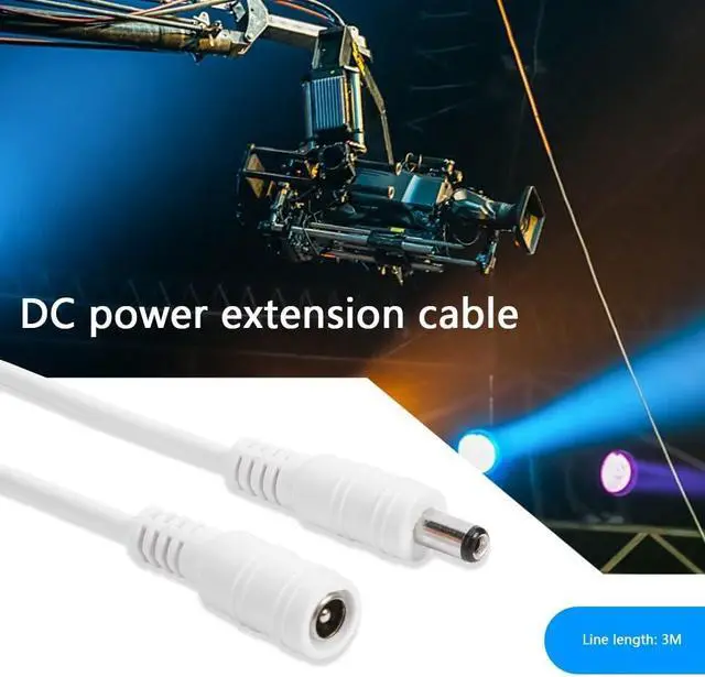 Alt view image 5 of 6 - DC 12V-24V Power Extension Cord Cable Easily Carrying 5.5x2.1mm Lightweight Gadgets Male Female Power Adapter Wire(10m)