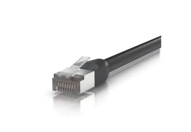 Alt view image 3 of 4 - UACC-Cable-Patch-Outdoor-3M-BK Rugged Outdoor Cat5e Shielded Black Patch Cable, 3 Meter Length, Weatherproof TPE Jacket, UV Resistant, STP, 24 AWG Stranded Copper, VW-1 Flame Rated