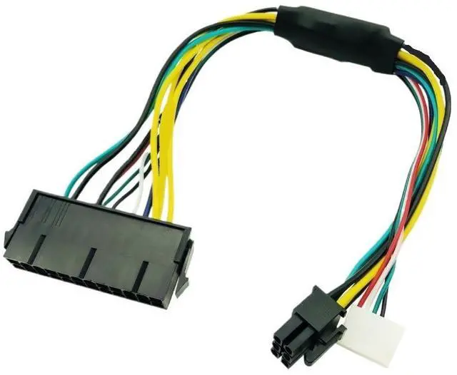 Main image of ATX 24pin to Motherboard 2-Ports 6pin Adapter PSU Power Supply Cable Cord for Z220 Z230 SFF Mainboard Server Workstation 30cm