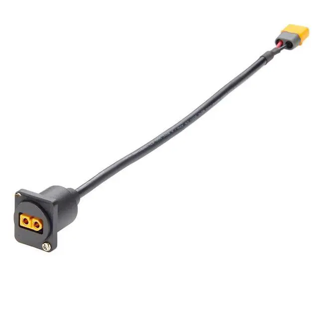 Alt view image 5 of 7 - D-Type XT60 Panel Mount Extension Cable Male to Female Convertor Cable Pass Through Flange XT60 Coupler Socket