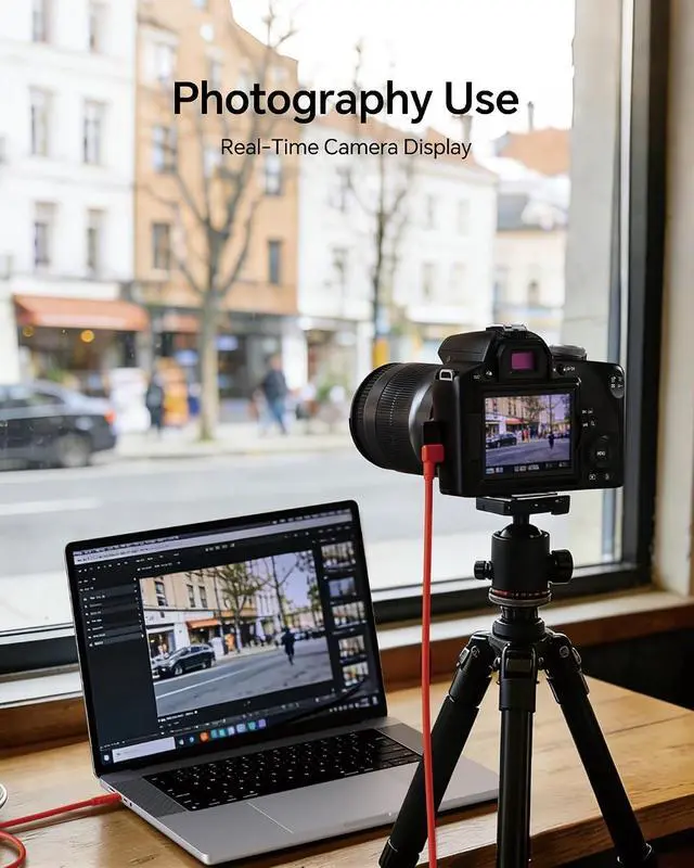 Alt view image 7 of 7 - 16ft-USB C Camera Transfer Cable, 10Gbps & Live View Cord,Thickened Copper Core,Ideal for Pro Photographers, Photo Enthusiasts & Vloggers