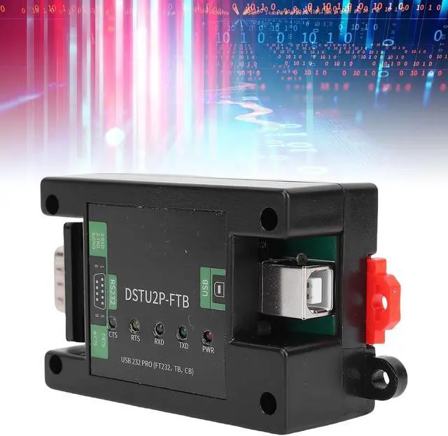 Alt view image 5 of 7 - Diydeg Serial Converter Module, USB to RS232 PRO Serial Adapter Module with Rail DB9 Male USB B Connector, Integrated Power Isolation