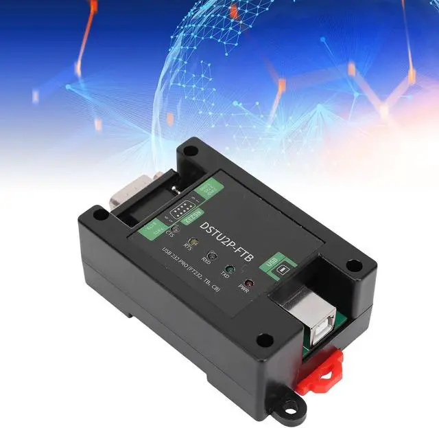 Alt view image 4 of 7 - Diydeg Serial Converter Module, USB to RS232 PRO Serial Adapter Module with Rail DB9 Male USB B Connector, Integrated Power Isolation