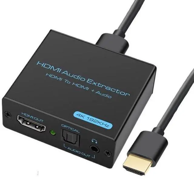 Main image of HDMI Audio Extractor 4K HDMI Optical Splitter Adapter Converter 3.5 mm Stereo + L/R Audio Out Supports 5.1 HDCP 3D 1080P
