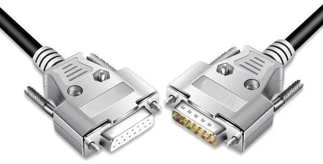 Main image of AANAN Industrial-Grade DB15 Pin Serial Cable, Male to Female Connection Cable, Double Shielding with Iron Shell.(15M)