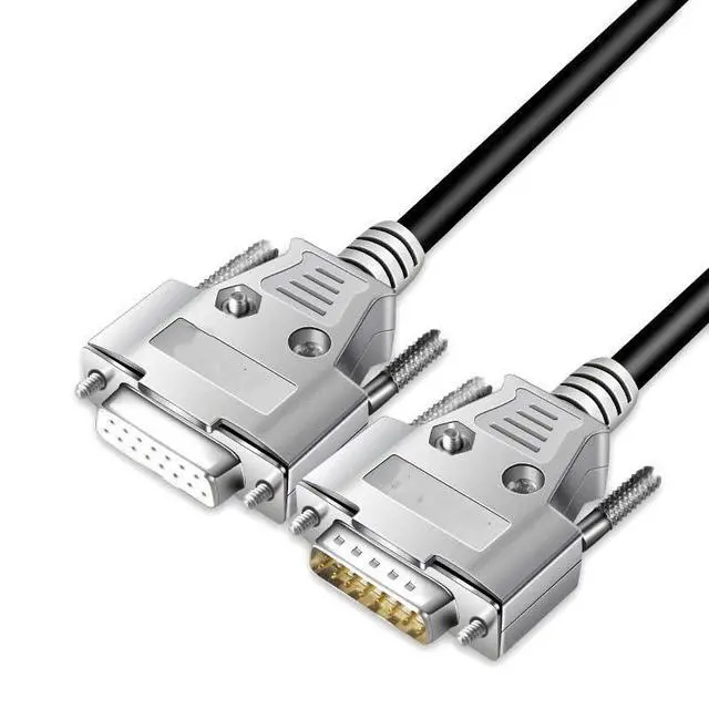 Alt view image 2 of 3 - AANAN Industrial-Grade DB15 Pin Serial Cable, Male to Female Connection Cable, Double Shielding with Iron Shell.(15M)