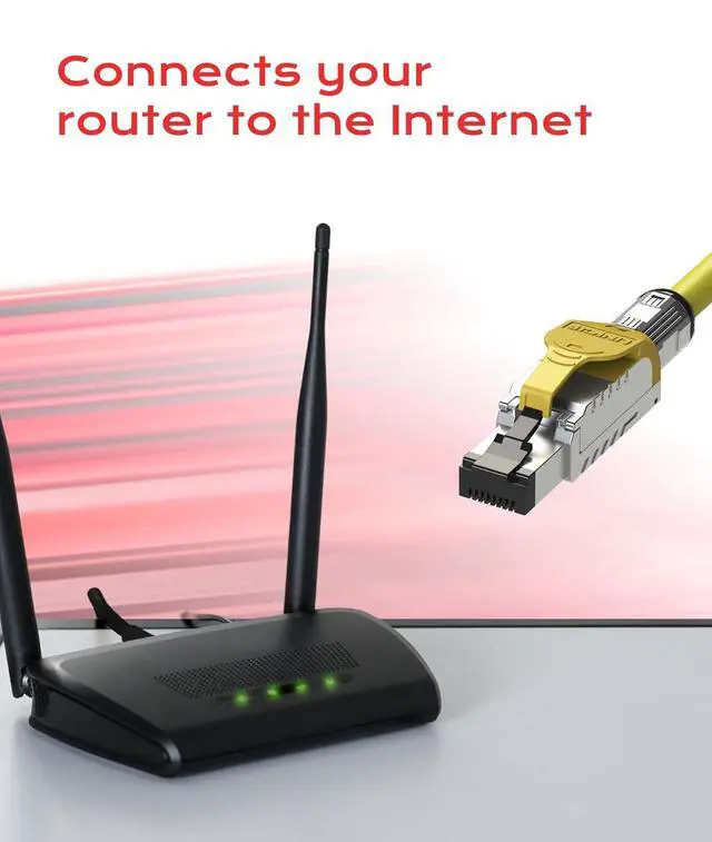Alt view image 5 of 7 - LINKUP Cat 8 Ethernet Cable | Long Internet Cord | High Speed LAN Connection | RJ45 connectors | Use with Cat 5/ Cat 6/ Cat 7 | Optimal for Gaming