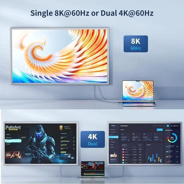 Alt view image 4 of 7 - 240W for Thunderbolt 5 Cable Right Angle 10ft, Support 8K@60Hz, 4K@144Hz, 40Gbps for iPhone 17, Thunderbolt 4, USB4, SSD, MacBook M4 Pro, Dock, eGPU, Mac mini M4 / M4 Pro