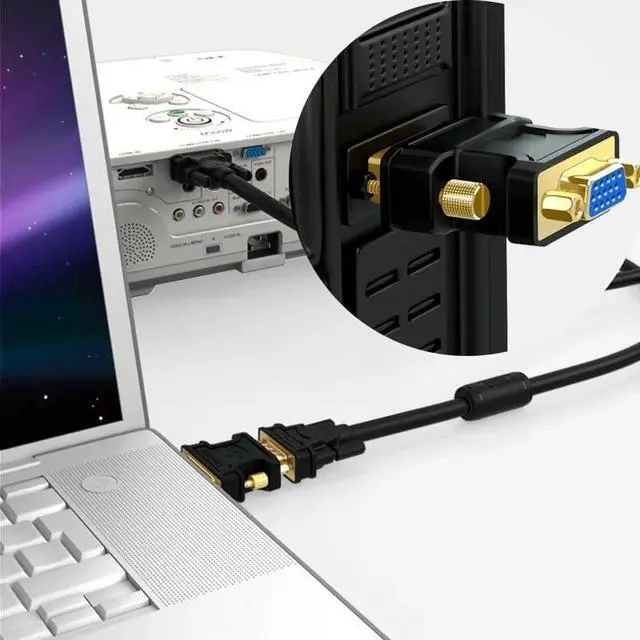 Alt view image 3 of 4 - 24+5 DVI-I Male to HDMI Female Adapter Video Converter HDTV LCD Moniator Adapter(DVI Male to VGA)