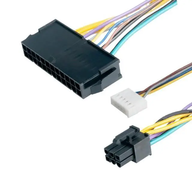 Alt view image 3 of 6 - 30CM Modular Power Supply Cable ATX 24Pin Female to 6Pin Male 6Pin Connector