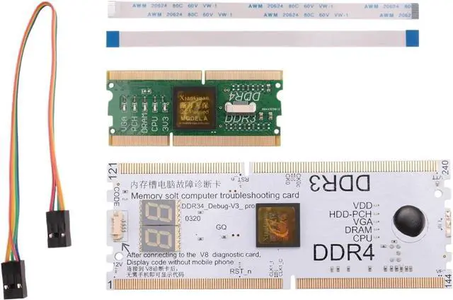Main image of Desktop Motherboard Memory Slot DDR3/DDR4 Diagnostic Analyzer Test Card for DDR3/4