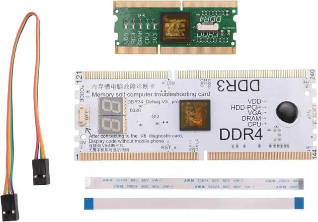 Alt view image 4 of 6 - Desktop Motherboard Memory Slot DDR3/DDR4 Diagnostic Analyzer Test Card for DDR3/4