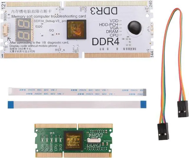 Alt view image 3 of 6 - Desktop Motherboard Memory Slot DDR3/DDR4 Diagnostic Analyzer Test Card for DDR3/4