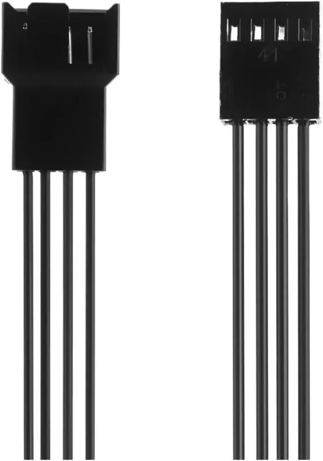Alt view image 4 of 7 - 25cm Motherboard 4Pin Female to PWM Fan Male Power Extension Cable Adapter Splitter Extension Wire Cord Cooling Parts(6pcs)