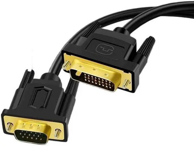 Alt view image 2 of 3 - DVI to VGA Cable DVI-D 24+1 to VGA Adapter Cable Male to Male Support 1080P Full HD(300CM)