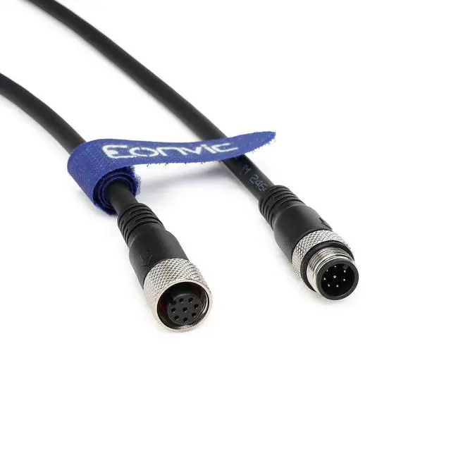Alt view image 2 of 4 - Industrial M12 8 Pin Male to Female Aviation Sensor Connector Waterproof M12 A Code Shielded Signal Cable (15M/49.2ft)