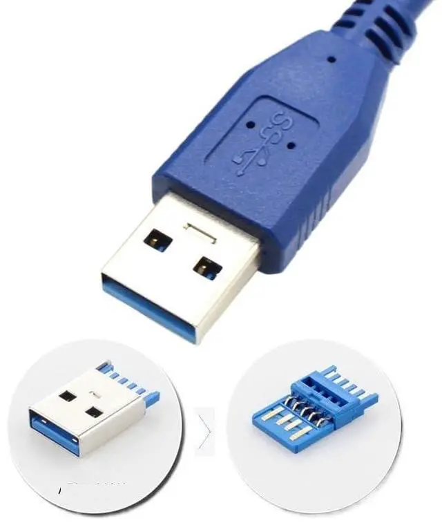 Alt view image 2 of 5 - 1/2/3/5m USB 3.0 Extension Cable Male to Female Data Sync Cable for PC Gamer Keyboard Mobile Hard Disk(5M)