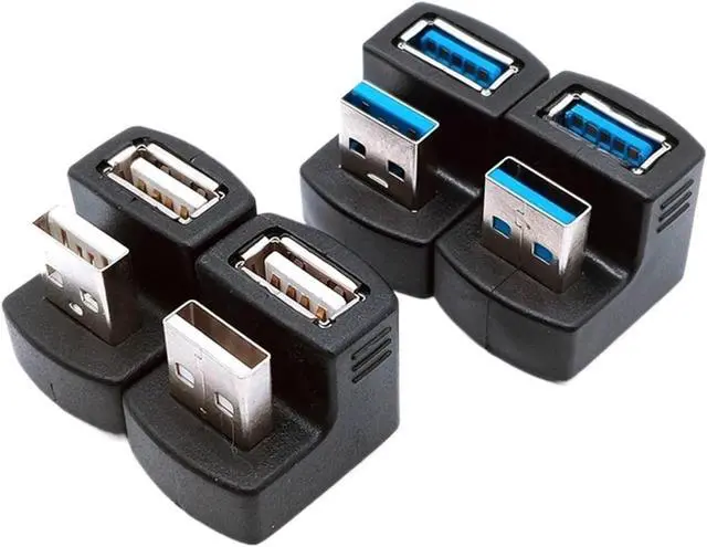 Alt view image 2 of 5 - USB 3.0 U-Shaped Adapter 90 ° Male Female Adapter Inclined Up and Down Expansion Plug 10 Gbps(3.0 UP)