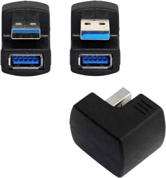 Alt view image 4 of 5 - USB 3.0 U-Shaped Adapter 90 ° Male Female Adapter Inclined Up and Down Expansion Plug 10 Gbps(3.0 UP)