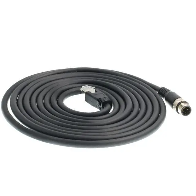 Alt view image 2 of 5 - M12 4pin D-Code Male to RJ45 Ethernet Connector CAT6 Shielded Cable for Profinet & Ethernet/IP Networks