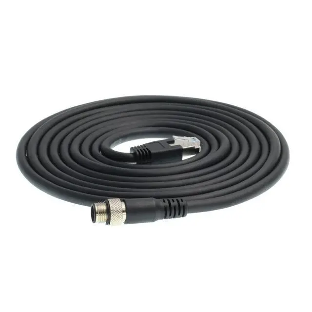 Alt view image 3 of 5 - M12 4pin D-Code Male to RJ45 Ethernet Connector CAT6 Shielded Cable for Profinet & Ethernet/IP Networks