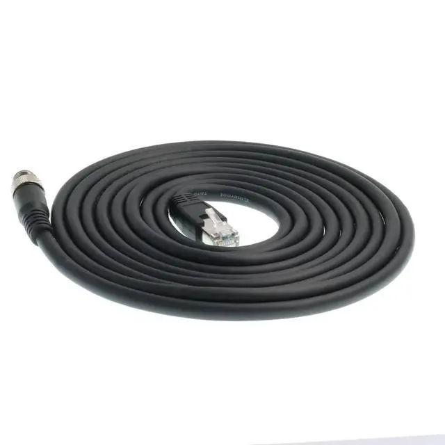 Alt view image 4 of 5 - M12 4pin D-Code Male to RJ45 Ethernet Connector CAT6 Shielded Cable for Profinet & Ethernet/IP Networks