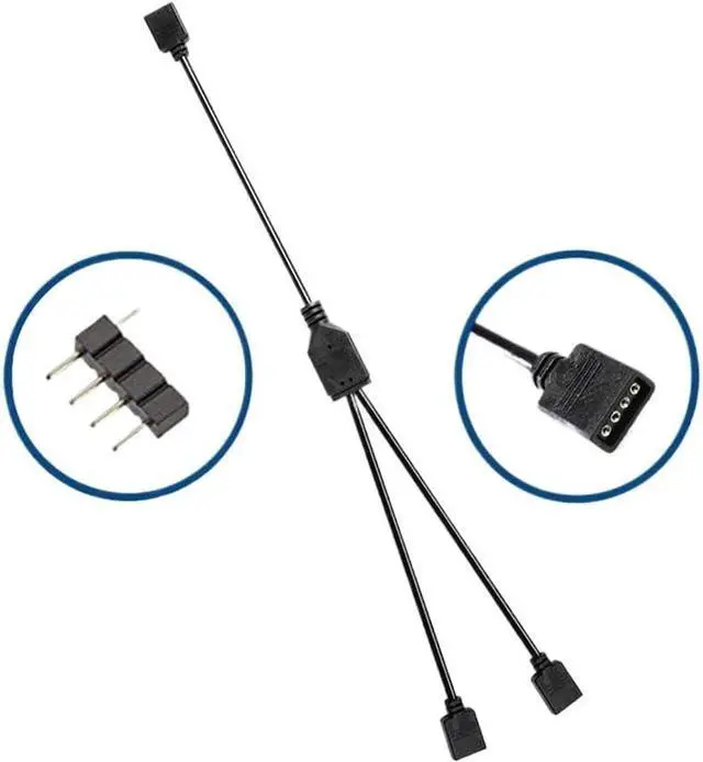 Alt view image 3 of 4 - ARGB Splitter Cable 5V 3Pin and 12V 4Pin RGB Extension Cable(5V 3Pin)