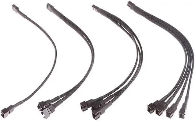 Alt view image 2 of 7 - 1Pc Fan Splitter Cable 4pin Adapter Cable 1 to 1 2 3 4 Computer CPU Fan Splitter PC Fan Extension Power Accessories(1 to 4)