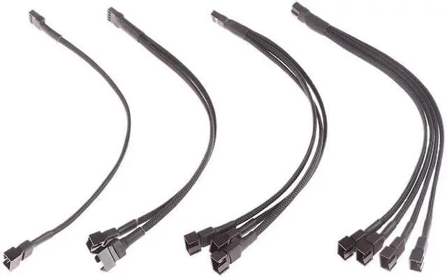 Alt view image 5 of 7 - 1Pc Fan Splitter Cable 4pin Adapter Cable 1 to 1 2 3 4 Computer CPU Fan Splitter PC Fan Extension Power Accessories(1 to 4)