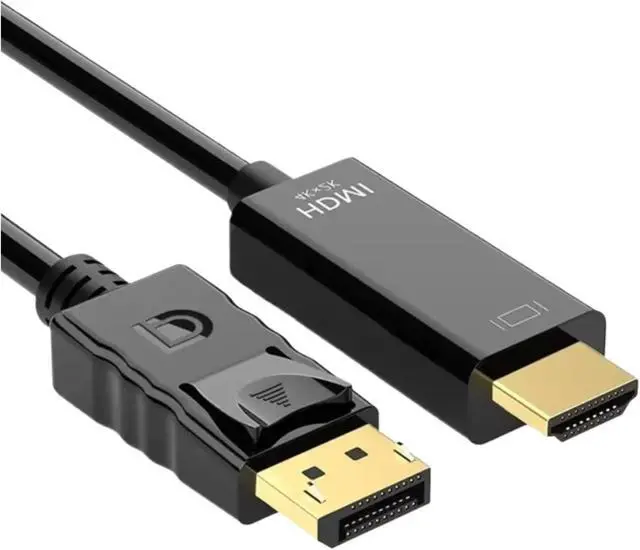 Alt view image 2 of 6 - 4K*2K DisplayPort to HDMI-Compatible Adapter 1080P DP to HDMI Converter 1.8m Cable for Desktop PC TV M>oni>tor Projector