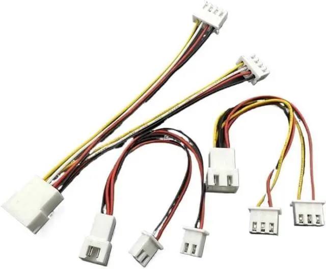 Alt view image 2 of 4 - 1/5/10Pcs Fan Cable GPU XH2.54 2/3/4Pin 1 to 2 Way CPU 2/3/4Pin PWM Fan Connector Cable Lead Y Splitter Split Two Fan Line(2P,26AWG_5 PCS_10CM)