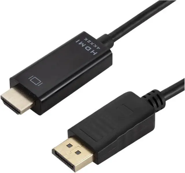 Alt view image 5 of 6 - 4K*2K DisplayPort to HDMI-Compatible Adapter 1080P DP to HDMI Converter 1.8m Cable for Desktop PC TV M>oni>tor Projector