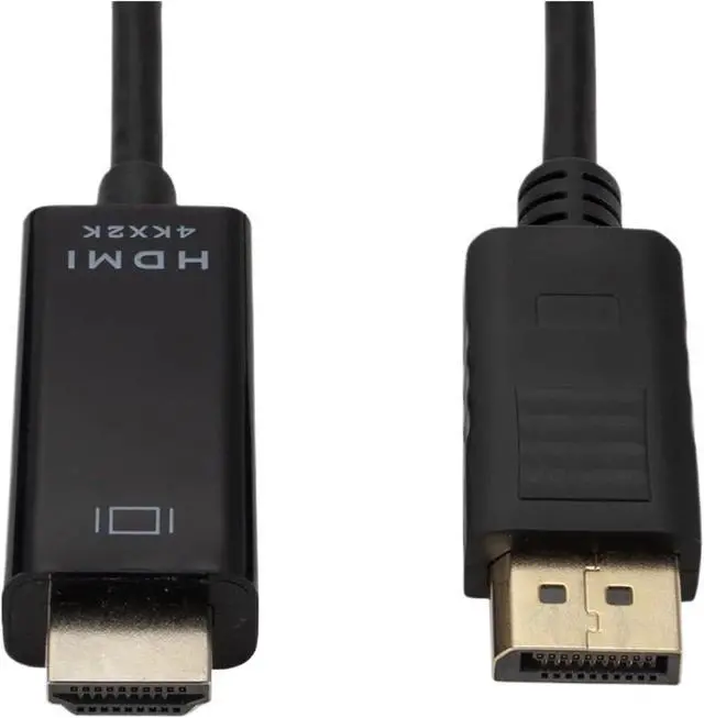 Alt view image 6 of 6 - 4K*2K DisplayPort to HDMI-Compatible Adapter 1080P DP to HDMI Converter 1.8m Cable for Desktop PC TV M>oni>tor Projector