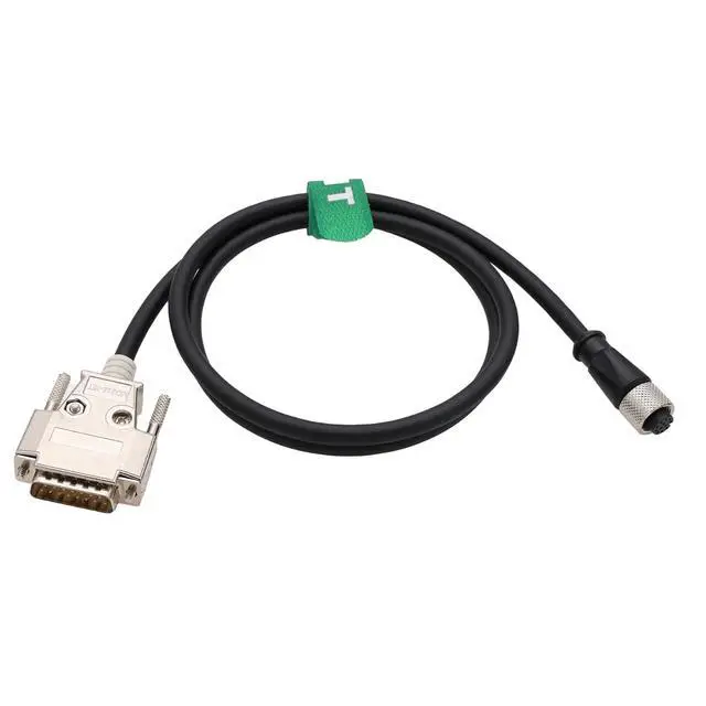 Alt view image 2 of 4 - Cognex Data Cable M12 A-Coded 12 Pin Female to DB15 RS-232 in-Sight 7000 8000 Sensor 1m