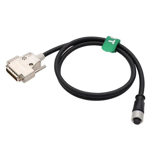 Alt view image 4 of 4 - Cognex Data Cable M12 A-Coded 12 Pin Female to DB15 RS-232 in-Sight 7000 8000 Sensor 1m