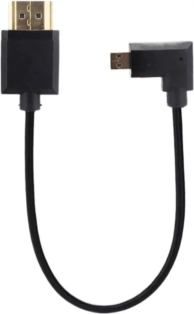 Main image of 15CM Super Slim Up Down Left Right Angled m;ic/ro HDMI-Compatible to HDMI-2.0 Male HDTV Thin 4K HD Portable SLR Camera Short Cable(Left Angle)