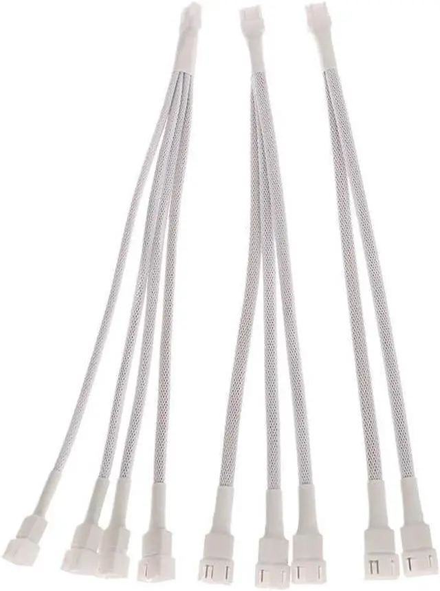 Alt view image 2 of 7 - 4 Pin 1 to 1/2/3/4 Motherboard CPU Fan Computer Case Fan Extension Adapter Cable PWM Female to 4 Pin Splitter Cable(D)