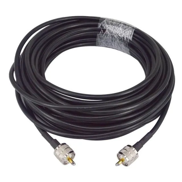 Alt view image 2 of 5 - RG8X Coax Coaxial Antenna 15M 10M Cable UHF Male to UHF Male Connectors 50 OHM Jumpers Amateur CB Radio Antenna Cable Wire(45M)