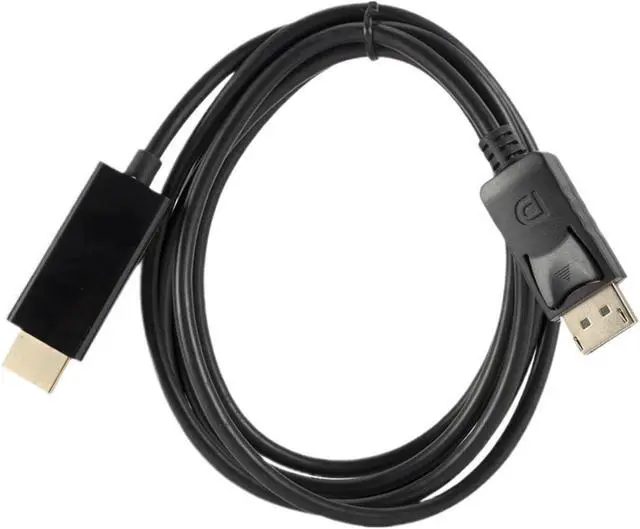 Alt view image 2 of 7 - DisplayPort to HDMI-Compatible Cable 1.8M 1080P Display Port DP to HDMI-Compatible Cable for Connecting to Projectors(White)