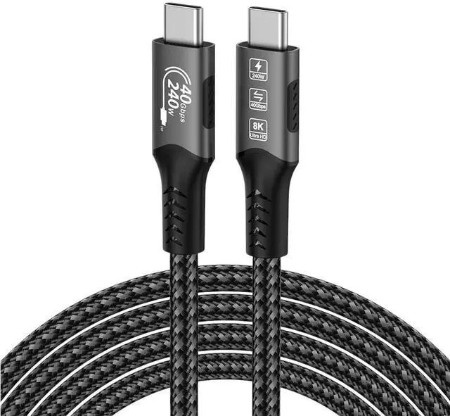 Main image of Thunderbolt 4 Cable, 240W Thunderbolt Cable 40Gbps Synchronized 8K@60Hz/4K@240Hz Display for 4, 3 USpB4 New 2026 Electronic & Accessories