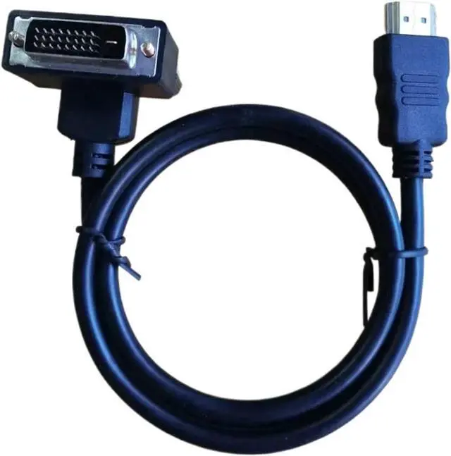 Main image of Angled HDMI to DVI Cable Converter Short HDMI Male to DVI Male M>oni>tor Cable for PC Projector Cable HDMI to DVI(0.75m)