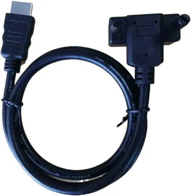 Alt view image 6 of 6 - Angled HDMI to DVI Cable Converter Short HDMI Male to DVI Male M>oni>tor Cable for PC Projector Cable HDMI to DVI(0.75m)